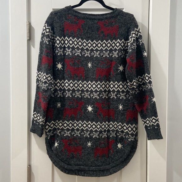 Shineflow Women's Reindeer Snowflake Midi Christmas Pullover Sweater Small EUC - Picture 11 of 13